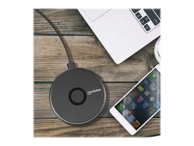 Obrázok produktu pre Manhattan 102186, Vnútorný, USB, Bezdrôtové nabíjanie, 1,5 m, Čierna