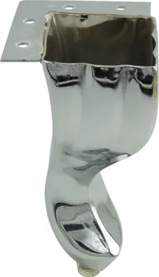 Image de Pied de meuble Glamour Ludwik en argent brillant, 14,5 cm - Un design élégant pour un aménagement stylé et des accents décoratifs dans chaque pièce.