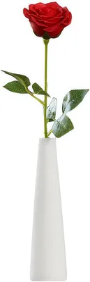Produktbild von Keramik Blumenvase konisch, weiß, 6 x 22 x 2,5 cm, für die Tischdekoration