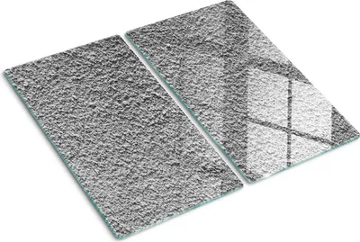 Obrázok produktu pre Sklenená ochranná doska – Kryt varnej dosky – Kryt na indukčnú dosku – 2x30x52 cm – Rýchle čistenie – Tvrdené sklo – Textúra steny