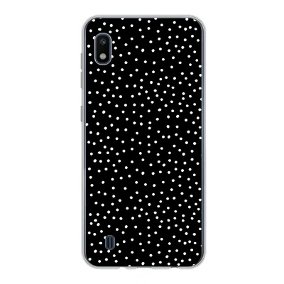 Produktbild von MuchoWow® Handyhülle Schutzhülle Hülle für Samsung Galaxy A10 Polka dots - Schwarz - Weiß Silikon Softcase Handy Hülle - Schutzhülle