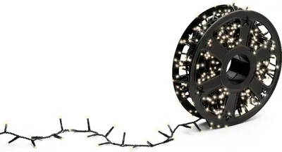 Produktbild von Lumineo LED Lichterkette Compact schwarz Doppeltimer 30 Meter 1000 Lichter - warmweiß