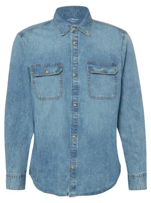 Produktbild von s.Oliver Herren Denimhemd Blau Regular Fit Langarm Jeanshemd