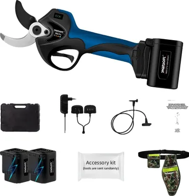 Immagine prodotto di Tagliaerba elettrico a batteria, motore brushless, larghezza di taglio di 40 mm, modello 8605Pro con batteria da 4Ah, include due batterie