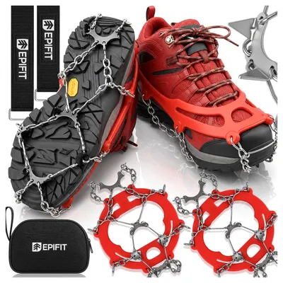 Produktbild von Schuhspikes Schuhspitzen Gleitschutz bei Eis und Schnee Rutschfeste Aufstecker Schnee-Steigeisen Größen 35–48