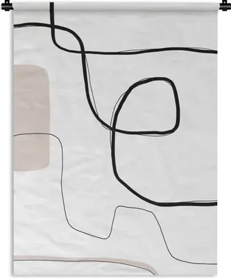 Produktbild von MuchoWow® Wandteppich Wandbehang Abstrakt - Pastell - Minimalismus 60x80 cm Tapisserie Dekoration Wandtuch - Decke - Wandtücher - Wohne