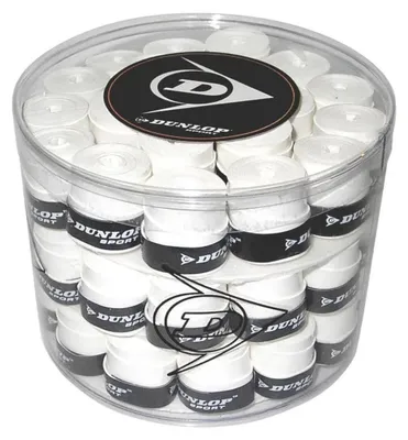 Image de Dunlop Overgrips Tour Dry, couleur blanche (paquet de 60)