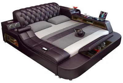 Produktbild von Multifunktionales Bett Moderner Stil Weiße Farbe Holzrahmen Weich