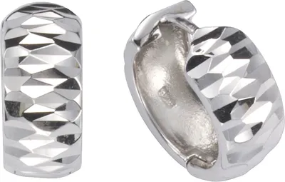 Produktbild von F Klappcreolen 925/- Sterling Silber 15mm weiß 025210085