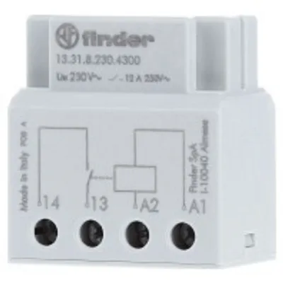 Obrázek produktu pro Finder 13.31.8.230.4300, Vícenapěťové relé, Bílá, Metal, Plast, 1000 mW, 230 V