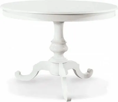Immagine prodotto di Milani Home - tavolo da pranzo allungabile rotondo 120+40 cm, bianco, legno, diametro 120 cm