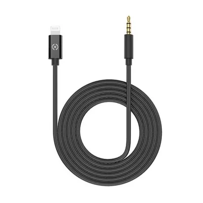 Immagine prodotto di Celly USBLIGHT35MMBK cavo per cellulare Nero 1 m 3.5mm Lightning