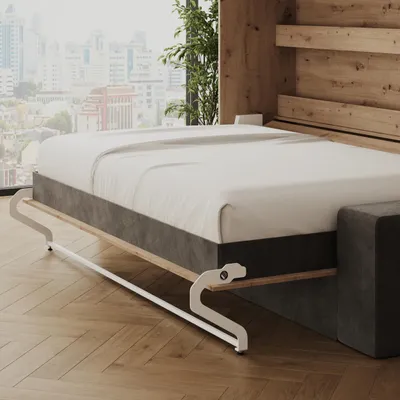 Produktbild von SMARTBett Schrankbett M2 H  inkl.SOFA Anthrazit 140x200 cm  Wildeiche