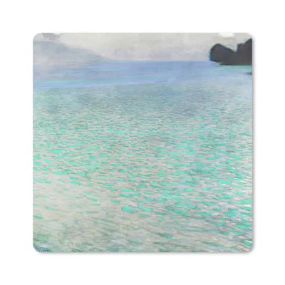 Produktbild von MuchoWow® Mauspad Mousepad Am Attersee - Gustav Klimt 20x20 cm - Mousepads - Maus Mat - Pad - Mausunterlage - Desk Mat - Bureauartikeln