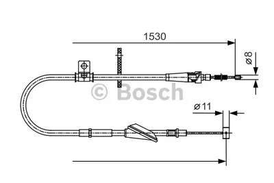 Produktbild von BOSCH Handbremsseil Seilzug Feststellbremse für OPEL AGILA (A) (H00) Hinten Rechts 1 987 482 136