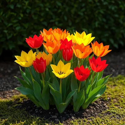 Produktbild von Tulpenzwiebeln Praestans Mix 25 Stück Größe 8/9 Wildtulpen Blumenzwiebeln Staude