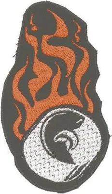 Produktbild von Applikation Patches Aufnäher - Feuerreifen - Gr. ca. 8cm x 6cm - 03243