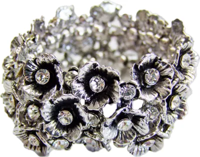 Produktbild von Armband mit Blüten und Strass