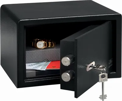 Produktbild von BURG-WÄCHTER PointSafe, Wandtresor, Schwarz, Schlüssel, 6,7 l, Boden / Wand, 1 Regale