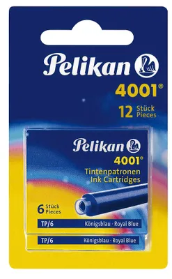 Produktbild von Pelikan Tintenpatronen 4001 TP/6/2/B königsblau (12 Patronen)