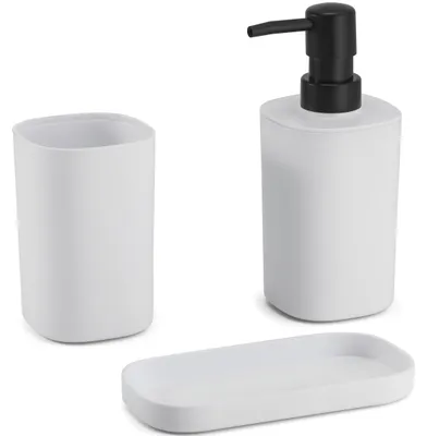 Produktbild von Badset spirella LONA weiß matt 142315
