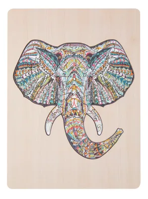 Produktbild von 2D Holzpuzzle Elefant 137 Teile