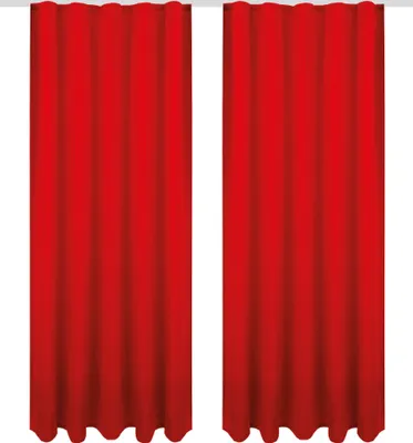 Produktbild von Gardine mit Universalband 140x145 cm in Rot, blickdichter Vorhang mit Kräuselband in vielen Variationen