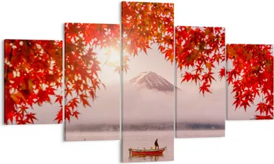 Produktbild von Bild auf Leinwand - Leinwandbild - Vulkan See - 125x70cm - Wand Bild - Wanddeko - Wandbilder - Leinwanddruck - Bilder - Kunstdruck - Wanddekoration - Leinwand bilder - Wandkunst - EA125x70-4107