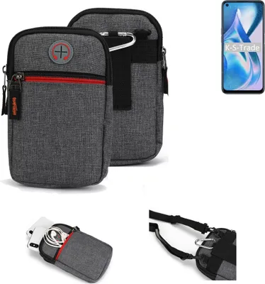 Produktbild von K-S-Trade Holster Gürteltasche kompatibel mit OnePlus Ace Racing Edition Handy Tasche Schutz Hülle grau Zusatzfächer 1x