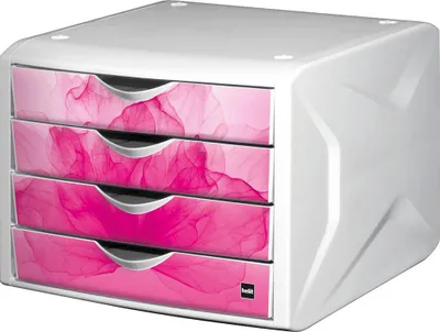 Produktbild von helit H6129626 Schubladenbox Chameleon 4 Schübe Dekor wild flower(T)