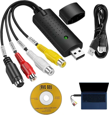 Productafbeelding van Video Opnamekaart - VHS Converter - Oude Media Digitaliseren - Plug and Play - 1x Opnamekaart - Zwart