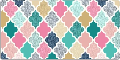 Produktbild von Schreibtischmatte Tischunterlage 90x45 cm Mauspad - Buntes Muster