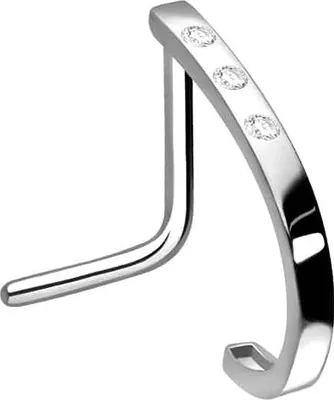 Produktbild von Nasenpiercing, Nasenstecker Chirurgenstahl Nasenstecker 3 KRISTALLE