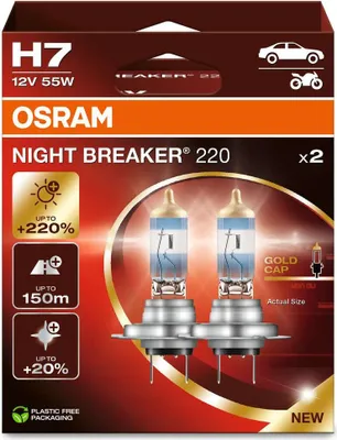 Produktbild von OSRAM H7 NIGHT BREAKER 220 DUOBOX Halogen bis zu +220% Model 2025