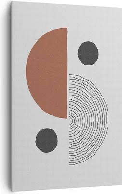 Produktbild von Bild auf Leinwand - Leinwandbild - Einteilig - Abstraktion Figuren Geometrisch - 80x120cm - Wand Bild - Wandbilder - Leinwanddruck - Wanddekoration - Leinwand bilder - Wandbild - PA80x120-4153