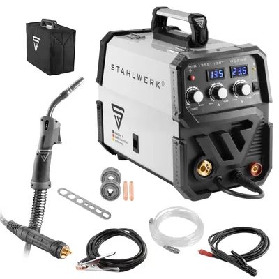 Produktbild von STAHLWERK Schutzgas Schweißgerät MIG MAG 135 ST IGBT mit 135 Ampere mit E-Hand