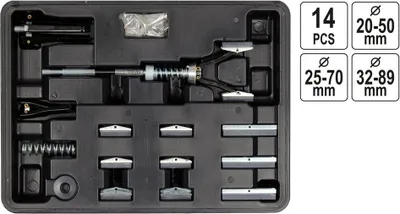 Produktbild von YATO Honwerkzeug Hochzylinderhaken Zylinder Hongerät Honahle Honbürste KFZ Honen 20-89mm 14 Tlg. Satz