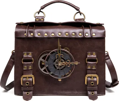 Produktbild von OKWISH Schulrucksack Handtasche, Vintage Steampunk Style, PolyurethanMaterial