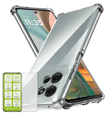 Image de Pour Motorola Moto G75 5G Choc TPU Housse de protection pour téléphone portable Transparent + 0,26 H9 verre