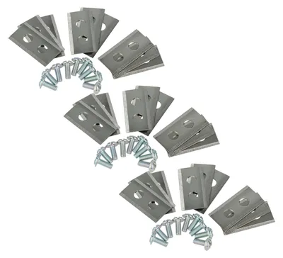 Produktbild von vhbw 27x Ersatz-Messer kompatibel mit Worx Landroid WG796E, WG791E, WG793E.1, WG793E, WG791E.1, WG794E, WG795E Rasenmäher - Ersatzklinge Silber, Stahl