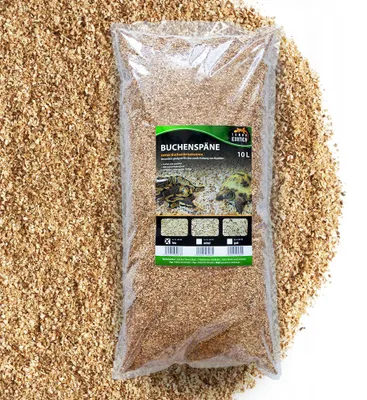 Produktbild von Buchenspäne fein 10 Liter – Natürliches Einstreu für Terrarien, Vögel & Kleinsäuger