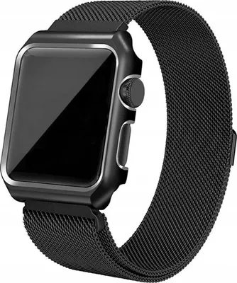 Produktbild von Metallarmband zum Schutz des Apple Watch Gehäuses 40 mm, schwarz, 2-in-1