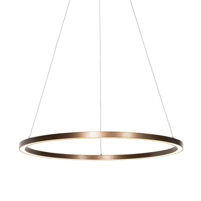 Produktbild von QAZQA Professional - Design Pendelleuchte I Pendellampe I Hängelampe I Pendellampe I Pendelleuchte I Lampe I Leuchte Bronze 80 cm inkl. LED 3-Stufen-Dimmbar - Girello Dimmer I Dimmbar I Wohnzimmer I S