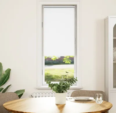 Productafbeelding van Maison Exclusive - Verduisteringsrolgordijn, wit, 60x150 cm, stofbreedte 55,7 cm, polyester