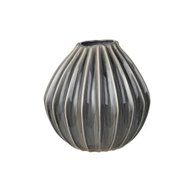 Produktbild von Broste Copenhagen WIDE Vase L Keramik Smoked Pearl 30 cm
