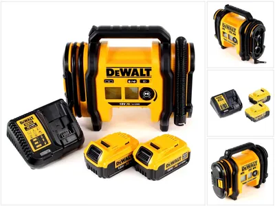 Zdjęcie produktu dla DeWalt DCC 018 N Akumulatorowa sprężarka powietrza 18V 11bar KFZ + 2x akumulator 4,0Ah + ładowarka