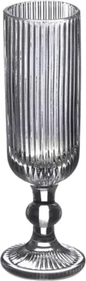 Produktbild von VIVALTO | Champagnerglas - Weinglas - 160 ml - Geriffelt - grau - Transparent