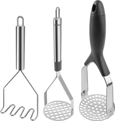 Image de Cuillères à purée en acier inoxydable, lot de 3