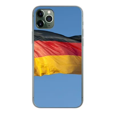 Produktbild von MuchoWow® Handyhülle Schutzhülle Hülle für iPhone 11 Pro Max Foto der deutschen Flagge Silikon Softcase Handy Hülle - Schutz