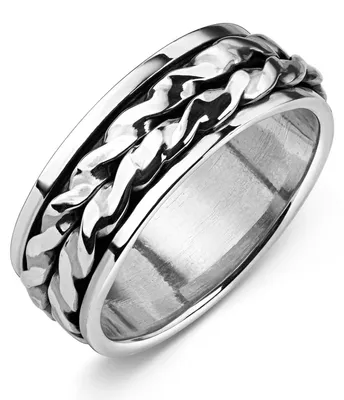 Produktbild von MATERIA by Matthias Wagner Anti Stress Anxiety Ring drehbar Silber 925 Größen 51 54 57 59 62 65 in Geschenkbox SR-1